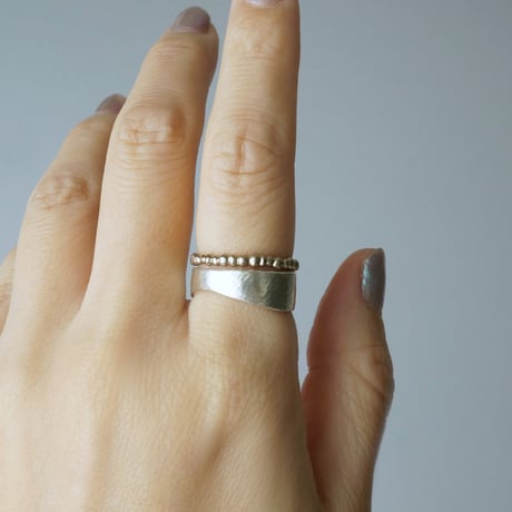 K18WG Tsubu Ring/Semi Matte Finish *