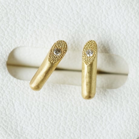 K18 Twig Earrings/Diamond *