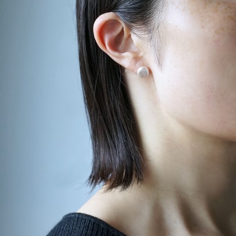 Freshwater Pearl Earrings/Coin■イヤリング対応あり■ *