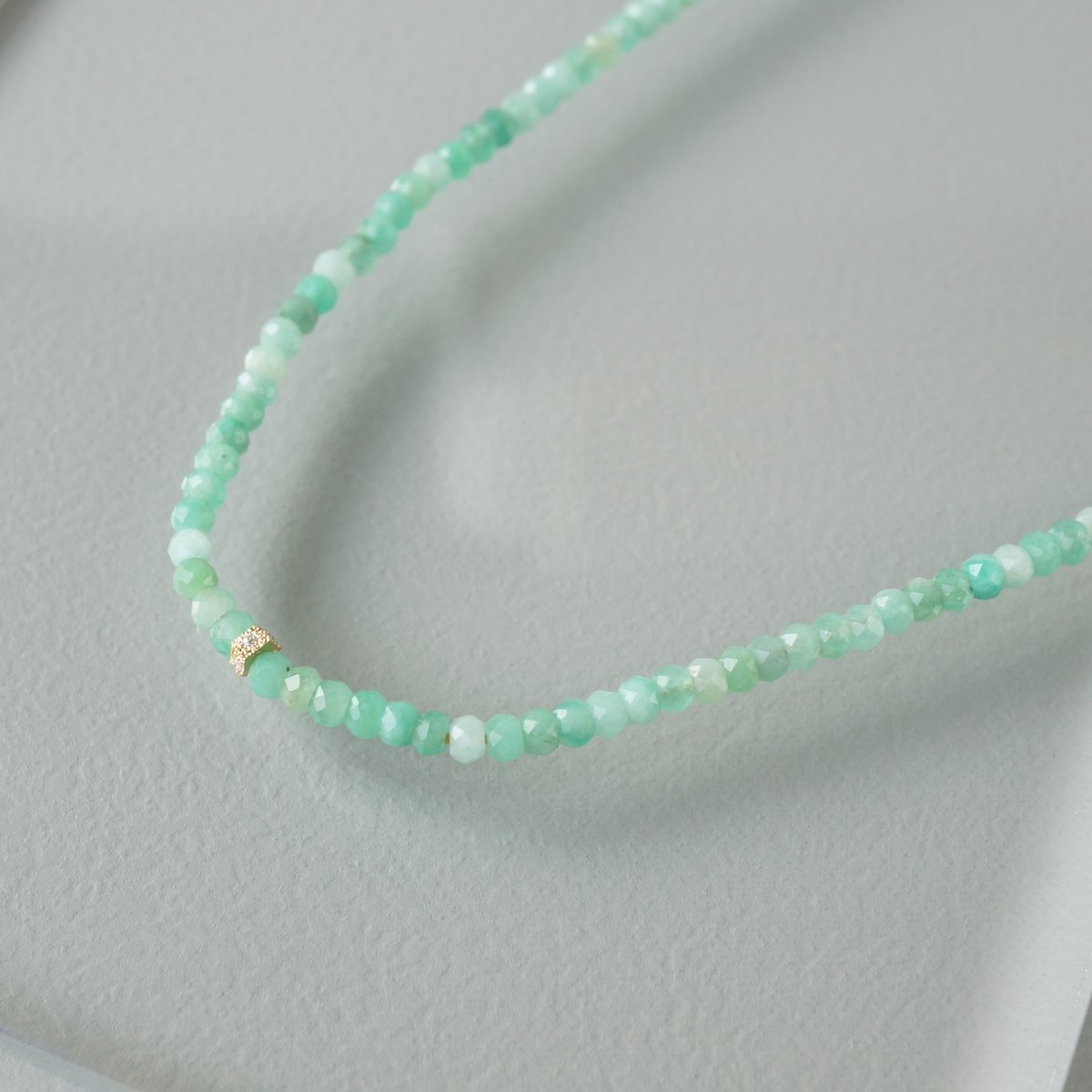 エメラルドネックレス　ビーズ　ジュエリー　emerald necklace Emerald Necklace / K18 | jardim by Marina Ishii