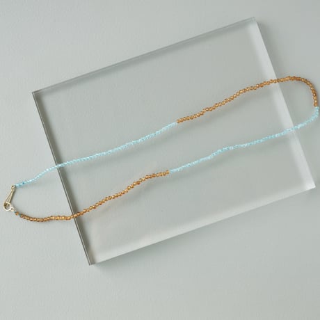 Hessonite x Apatite Necklace / K10