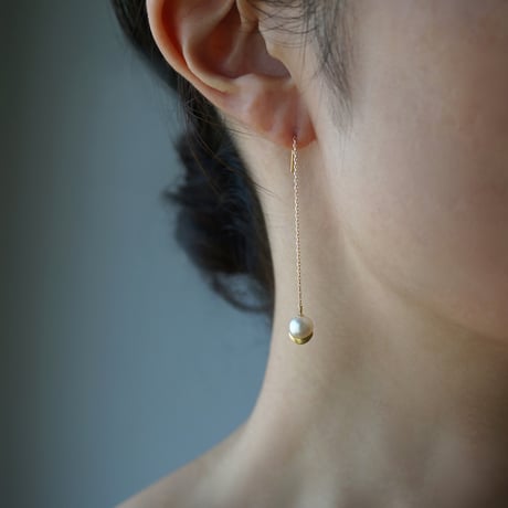 Freshwater Pearl Earrings/Chain/Crescent ■イヤリング対応あり■