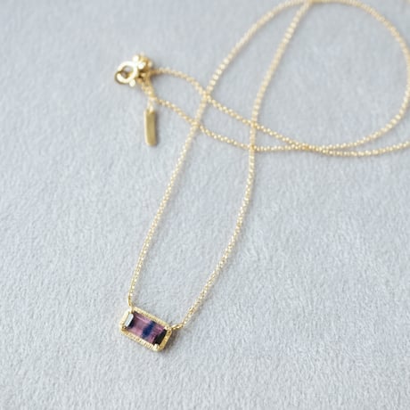 Sapphire Necklace/Bicolor/PinkxBlack