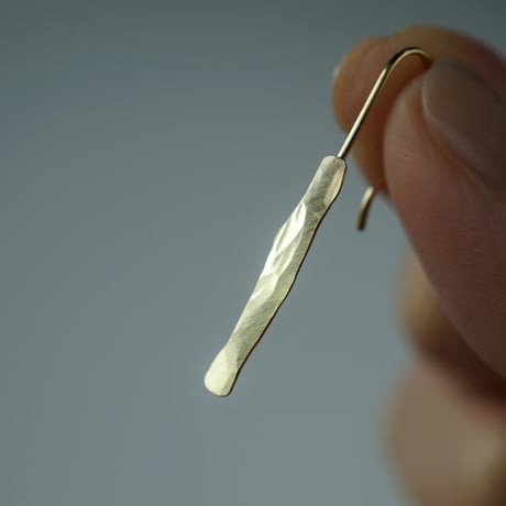 K18 Wave_Plate Earrings/Hook *