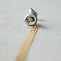 Tahitian Pearl Earring/Polygon/Dia/Fringe_chain(K18) ＊Single ■イヤリング対応あり■