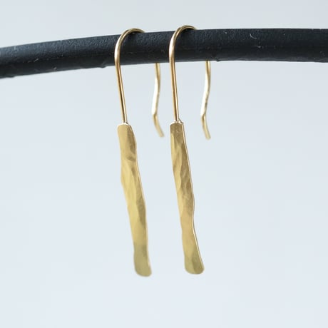 K18 Wave_Plate Earrings/Hook *