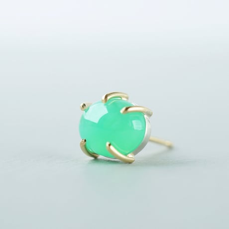 Chrysoprase earring/Cabochon  ＊Single