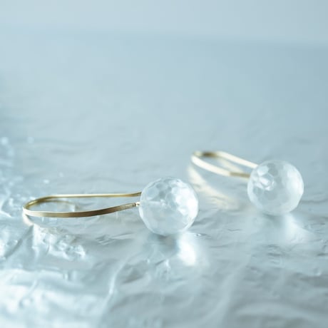 Quartz Earrings/Mirror Ball Cut ■イヤリング対応あり■