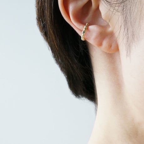 K18 Tsubu Ear Cuff/Diamond