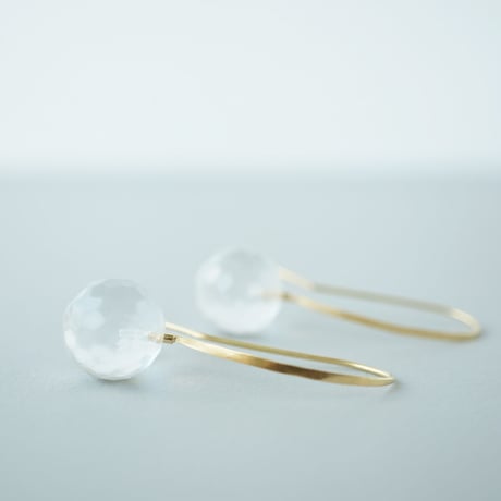 Quartz Earrings/Mirror Ball Cut ■イヤリング対応あり■