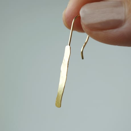 K18 Wave_Plate Earrings/Hook *