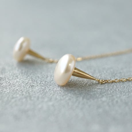 Freshwater Pearl Earring /Coin/Chain【Small】■イヤリング対応あり■ *