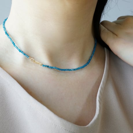 Apatite x Neon Blue Apatite Necklace / K10