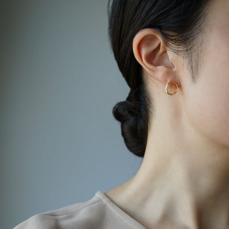 K18 Moon Halo Earrings/Small *