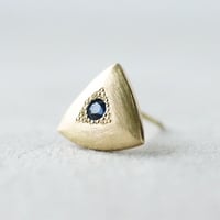 K18 Triangle Earring/Sapphire ＊Single *