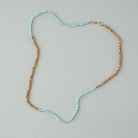 Hessonite x Apatite Necklace / K10