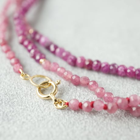 Ruby x Pink Tourmaline necklace/Long
