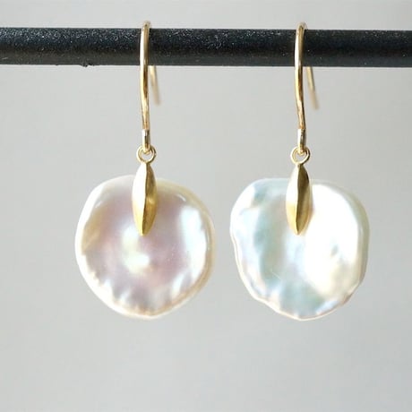 Freshwater Pearl Earrings/Flat/Dagger ■イヤリング対応あり■