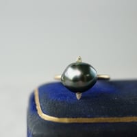 Tahitian Pearl Ring/Saturn/Diamond