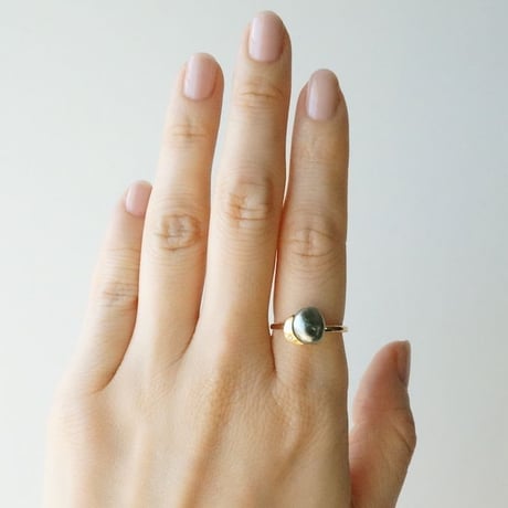 Tahitian Pearl Ring/Crescent/Diamond *