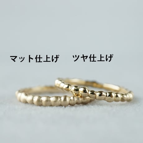 K18 Tsubu Ring / Semi Matte Finish *