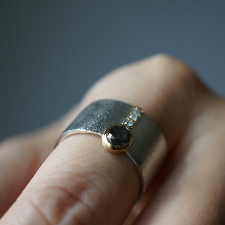 SVxK18 Black Diamond Ring