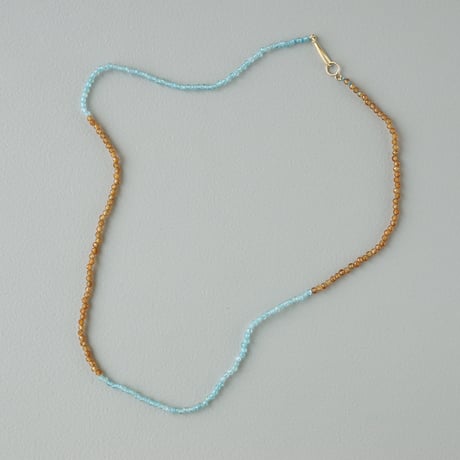 Hessonite x Apatite Necklace / K10