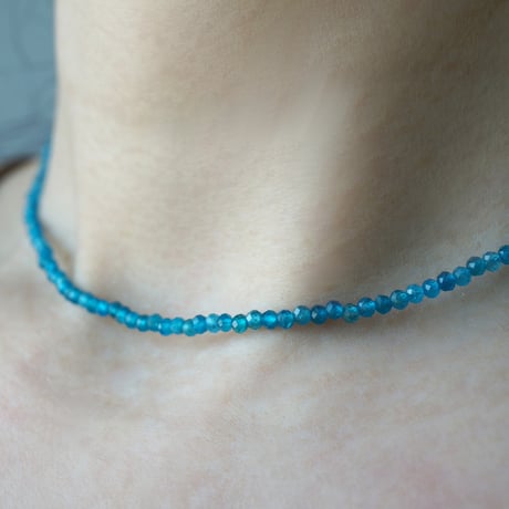 Neon Blue Apatite Necklace / K10