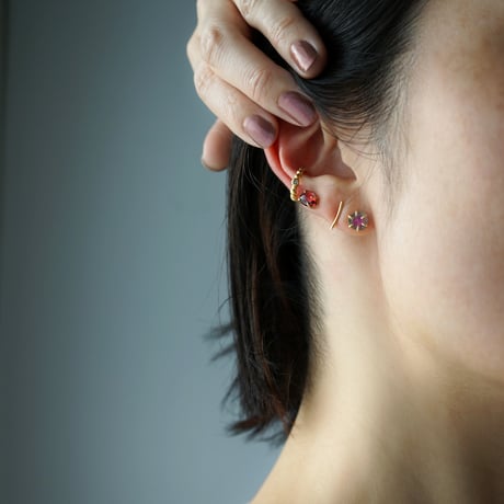 Garnet Earring  ＊Single