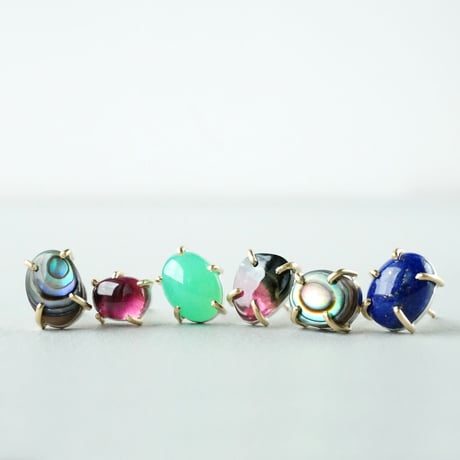 Chrysoprase earring/Cabochon  ＊Single