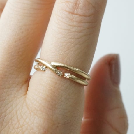 K18 Twig Ring/Fork *