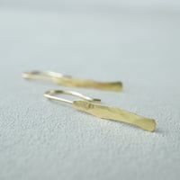 K18 Wave_Plate Earrings/Hook *