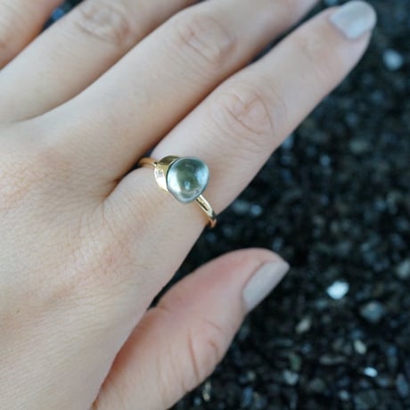 Tahitian Pearl Ring/Crescent/Diamond *
