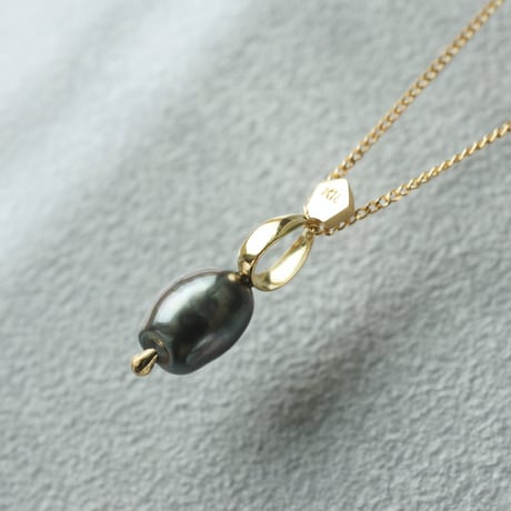 Tahitian Pearl Tiny Necklace/Diamond