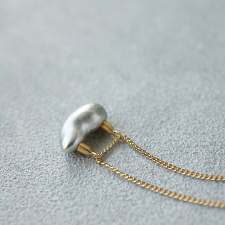 Tahitian pearl earring/chain/Thorn  ＊Single