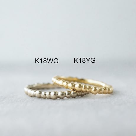 K18 Tsubu Ring / Semi Matte Finish *