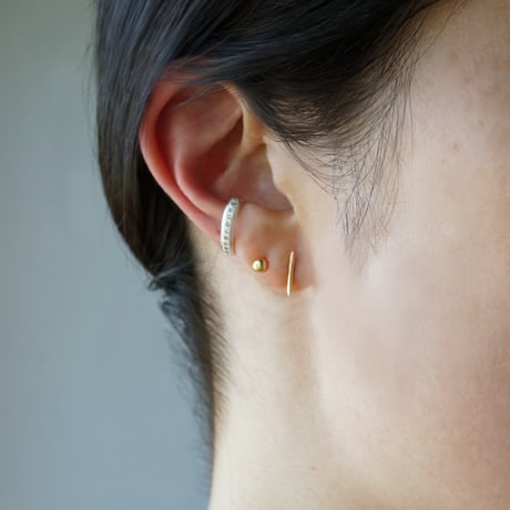Silver Ear Cuff ''KOMOREBI"/Diamond