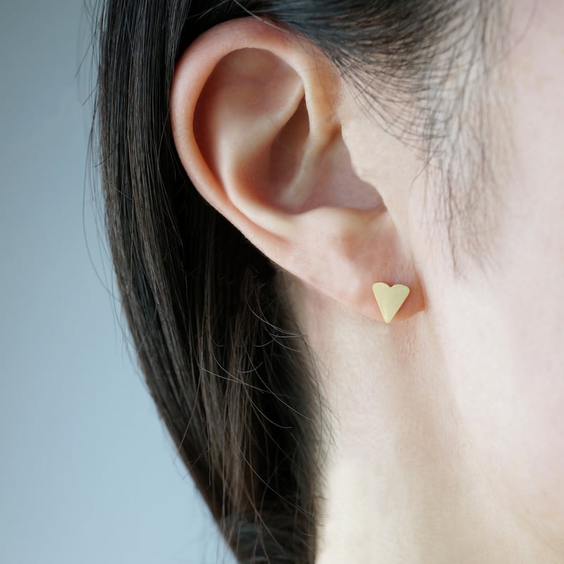 K18 Heart Earring ＊Single * | jardim by Marina