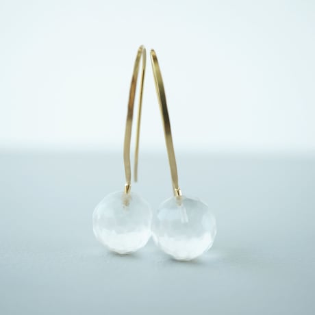 Quartz Earrings/Mirror Ball Cut ■イヤリング対応あり■