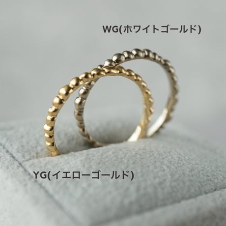 K18WG Tsubu Ring/Semi Matte Finish *