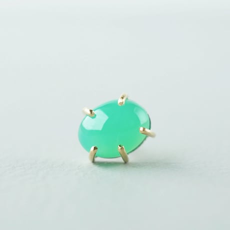 Chrysoprase earring/Cabochon  ＊Single