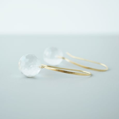 Quartz Earrings/Mirror Ball Cut ■イヤリング対応あり■