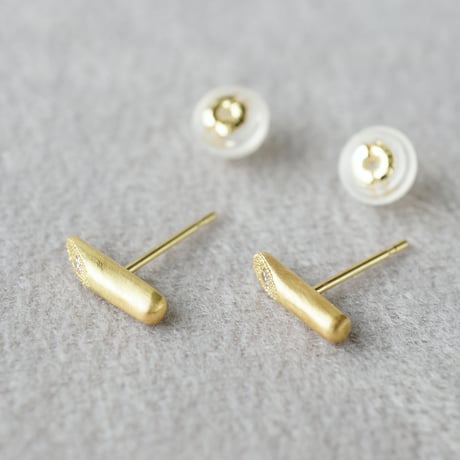 K18 Twig Earrings/Diamond *