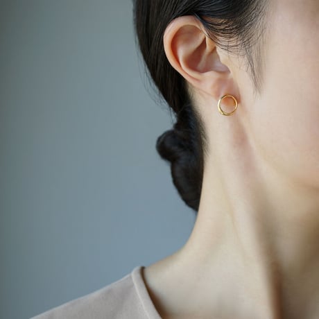 K18 Moon Halo Earrings/Small *