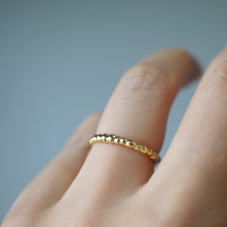 K18 Tsubu Ring / Semi Matte Finish *