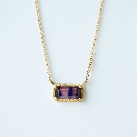 Sapphire Necklace/Bicolor/PinkxBlack