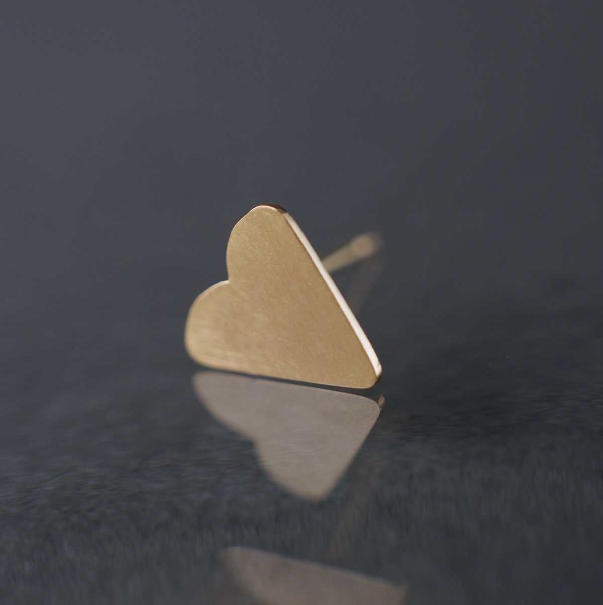K18 Heart Earring ＊Single * | jardim by Marina