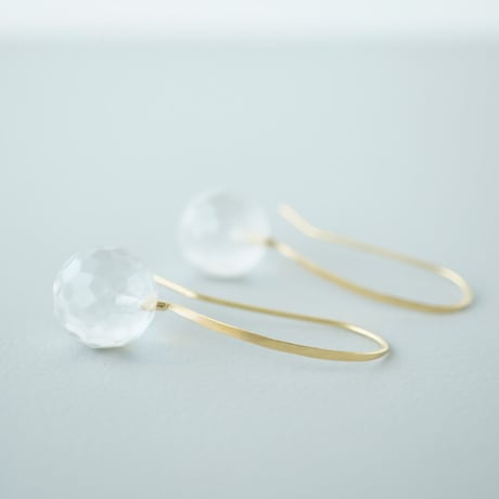 Quartz Earrings/Mirror Ball Cut ■イヤリング対応あり■