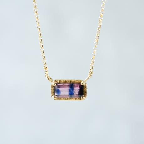 Sapphire Necklace/Bicolor/PinkxBlack