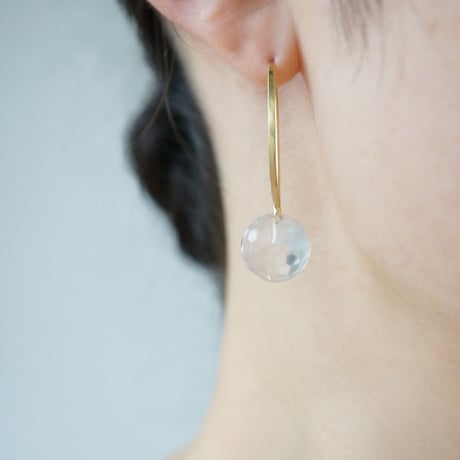 Quartz Earrings/Mirror Ball Cut ■イヤリング対応あり■